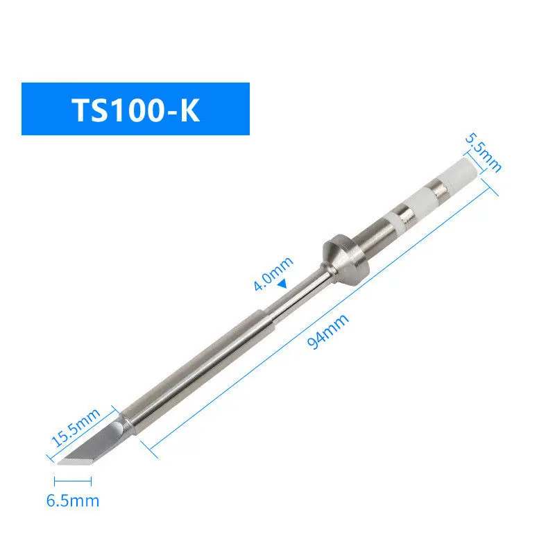 TS100 Electric Copper Soldering Iron Tips K KU I D24 BC2 C4 C1 JL02 DIY Replacement Welding Head Soldering Station Kits 6