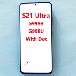 With Scratch SUPER AMOLED S21U LCD For Samsung  S21 Ultra 5G G998F G998B LCD Display Touch Screen 6.8'' With Frame Repair Parts