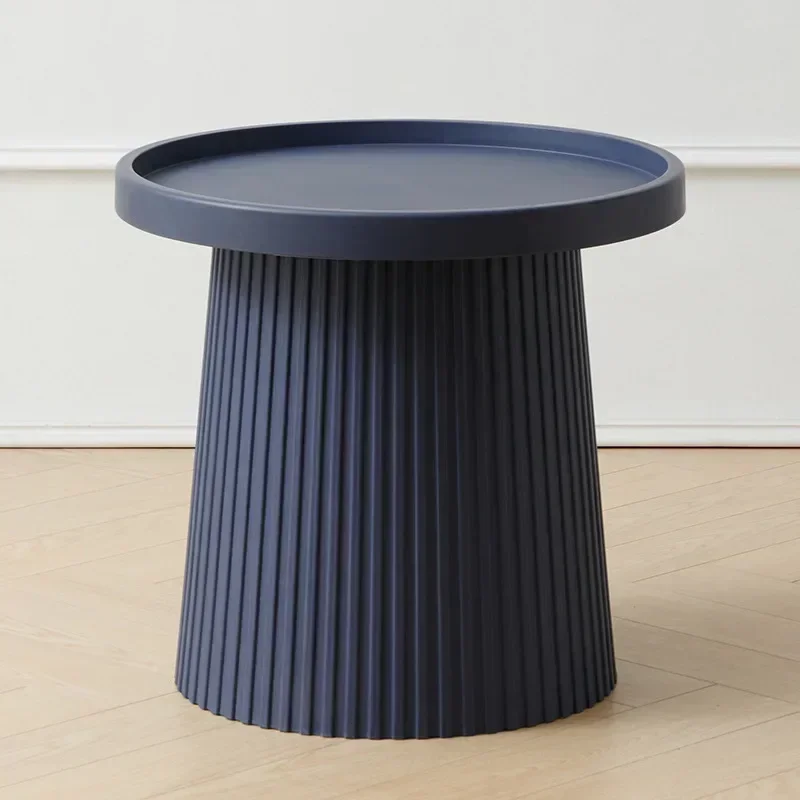 Mesa de centro nórdica ligera de lujo redonda moderna minimalista creativa hogar pequeña sala de estar balcón