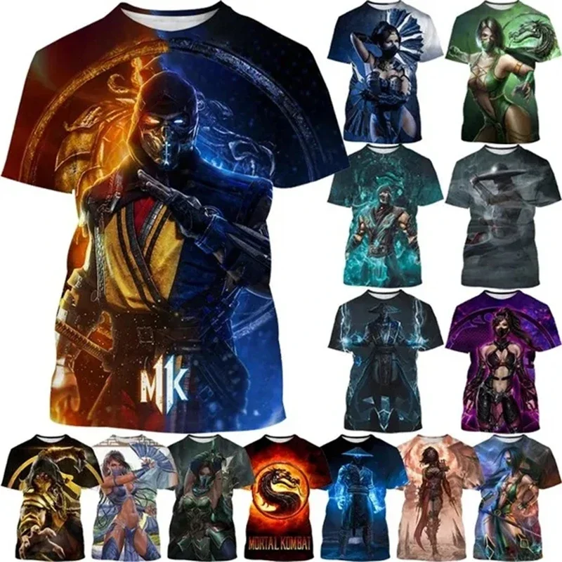 

3D Print T ShirtSummer Hot Selling Mortal Kombat Game Short Sleeve Street Style Cool Men's Casual T-Shirt Tees Male Streetwear