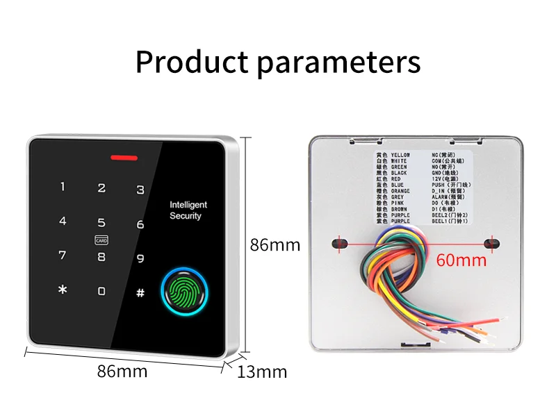 TF886-03 125Khz+13.56Mhz Access Control Reader Fingerprint Support Management Ca