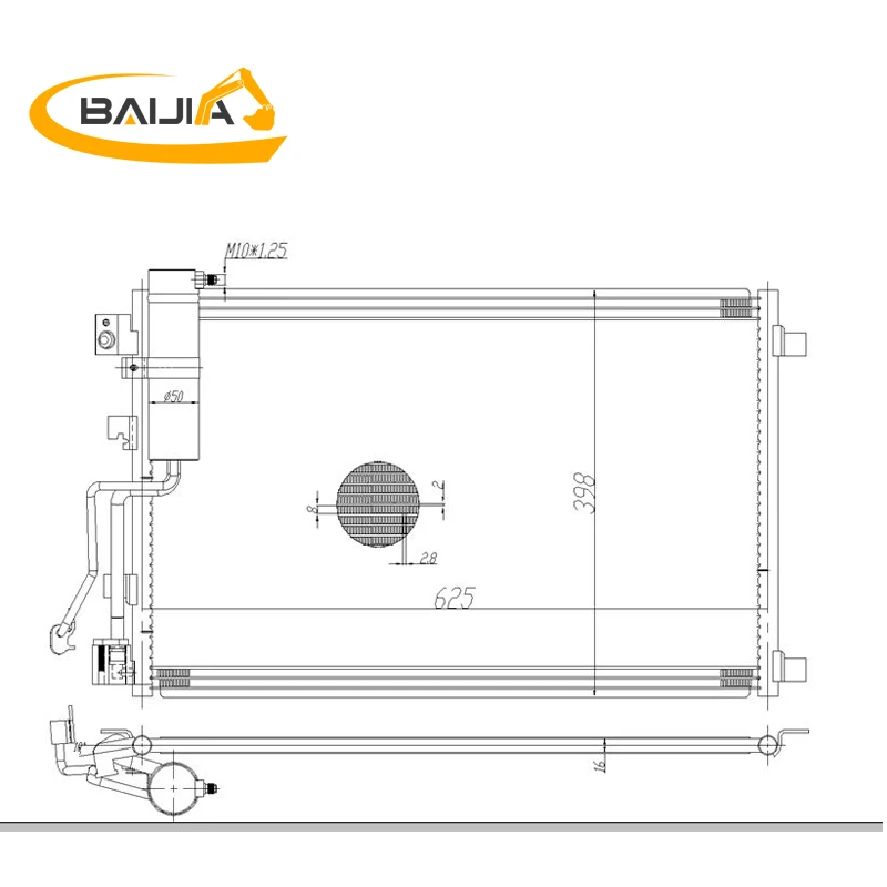 

POKKA Car Air Conditioning Condenser FOR QASHQAI / +2 I (J10, JJ10) 92100JD500 92100JD50A 92100JD51A