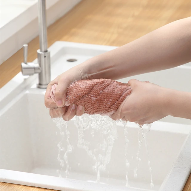 3 db Konyhai Tisztító Törülközők Anti Zsírok Törlése Rongyok Hatékony Abszorbens Mikroszálas Tisztítószekrény Otthon Mosó Edény 30*30 Cm - Image 6