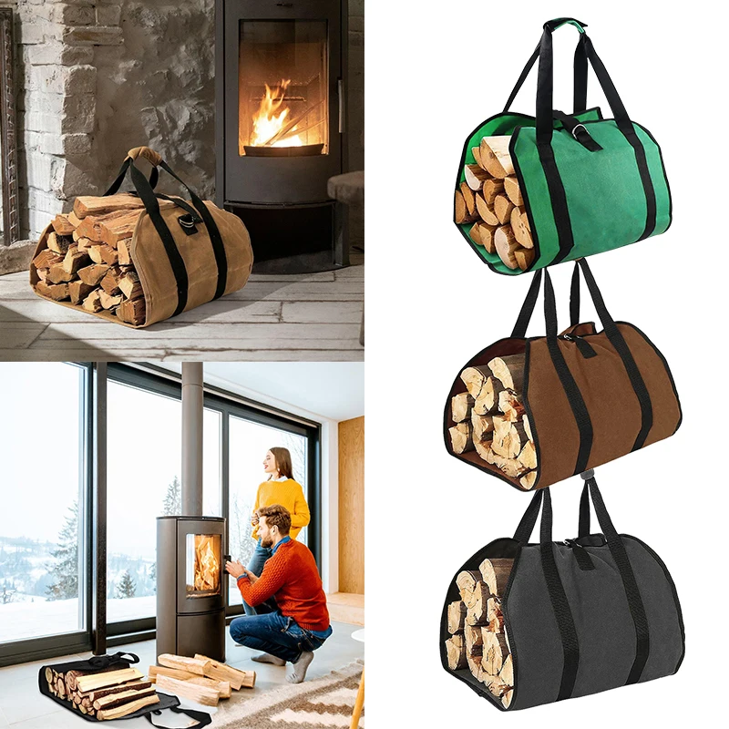 

Firewood Tote Water Resistant Log Carrying Bag Wood Bag Carrier for Camping Trip Home Storage Bag
