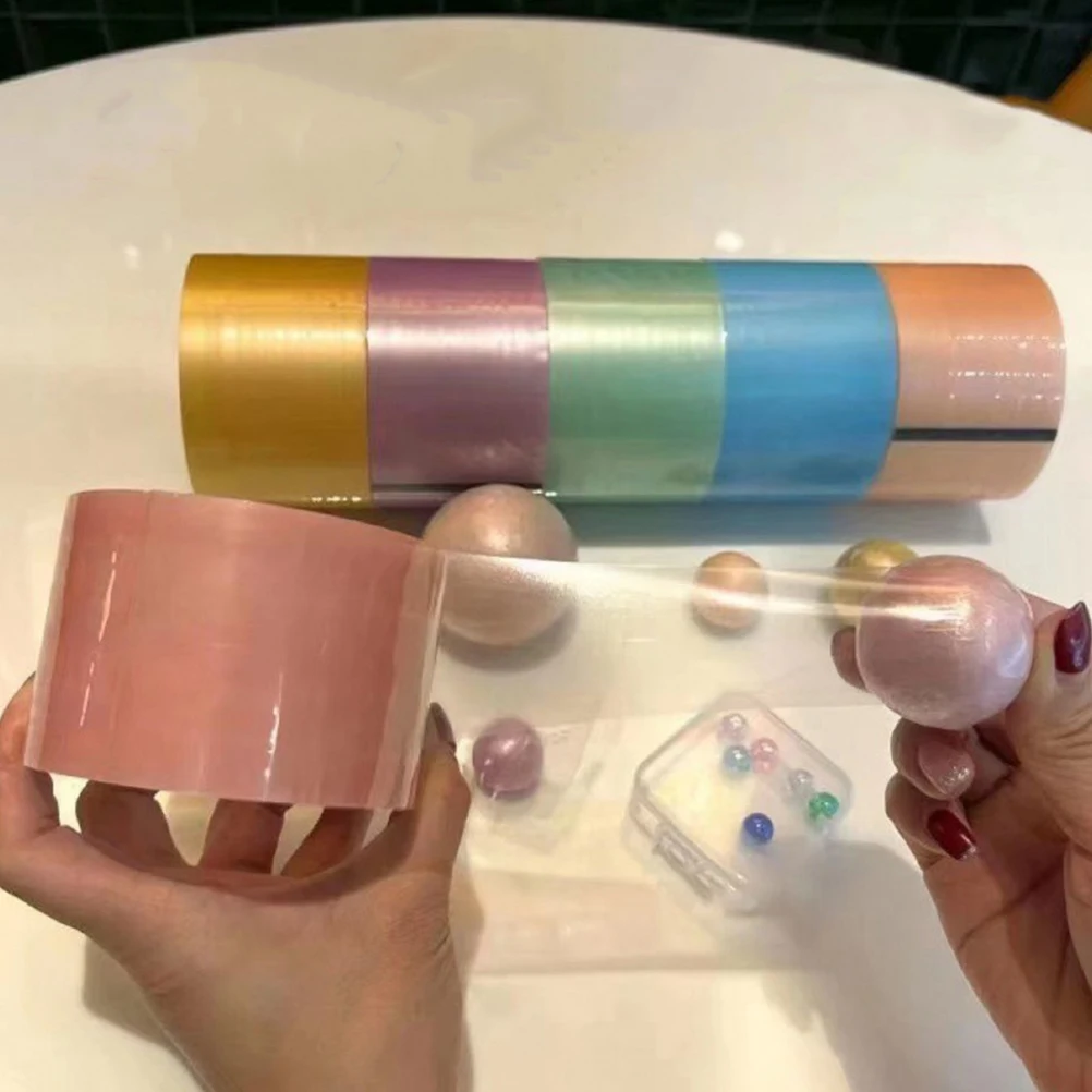 어린이용 컬러 접착 테이프, DIY 컬러 스티커 테이프, 편안한 볼 테이프, 밝은 컬러 테이프, 6 롤