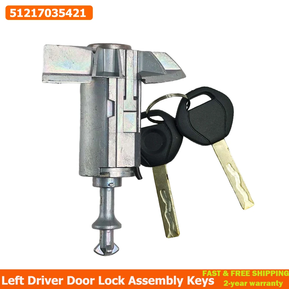 Cylindre De Serrure De Porte Conducteur Gauche Pour BMW E53 X5 2000-2006 - Référence 51217035421 - Avec 2 Clés