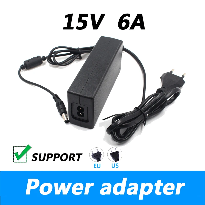 1 Pz Ac 100-240V A Dc 15 V 6A 90W Adattatore Di Alimentazione Caricabatterie Interruttore Di Alimentazione 15 V Volt Per Switch Poe Telecamere Ip Di R