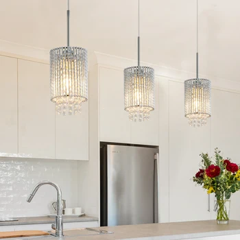 Modern Crystal Pendant Light Set 1