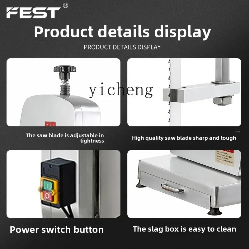 Zz Bone Sawing Machine Commercial Electric Desktop Cutting Beef Ribs Frozen Meat Machine 3