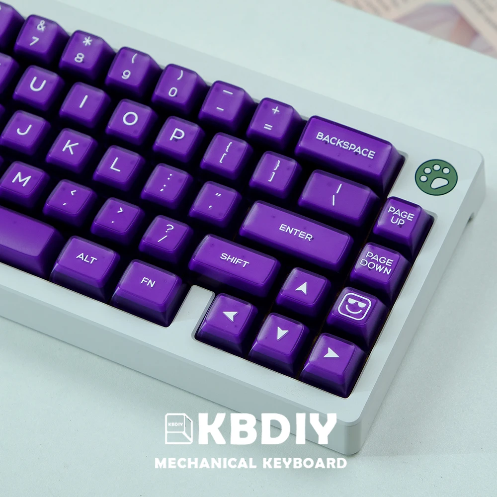 Kbdiy-teclas Mecânicas do Teclado Perfil SA Translúcido Iso Abs 141 Teclas Caps Switch mx Gmk67 61 64 Roxo - Imagem 3