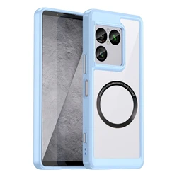 Luxury Slim Transparent Shockproof Phone Case with Lens Protection - Xperia 10 VII (LIGHT BLUE Magnetic)