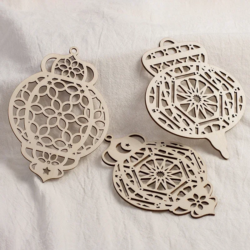 1Pc Retro Ethnic Style Hollow Carved Design Wooden Hanging Decoration Creative Window Porch Garden Shadow Art Decoration 4