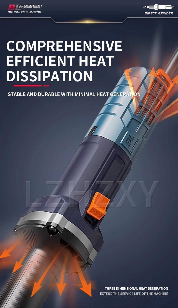 Brushless Electric Grinder Compact Handheld Grinding & Polishing Tool 1350W Elec
