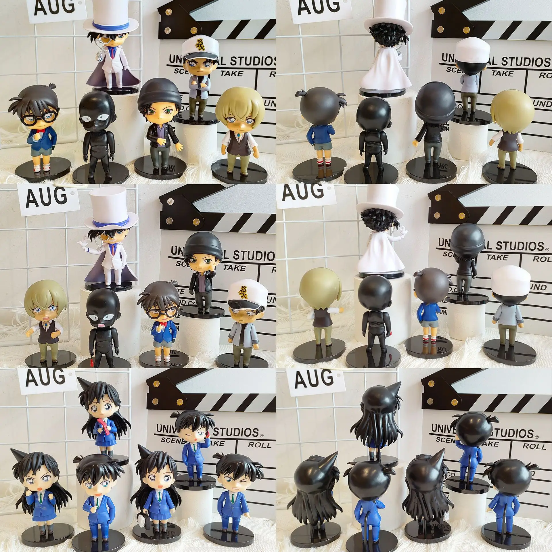Detective Conan Figure Cute Version Anime Blind Box Decorazione Periferica Modello Action Figures Model Collection Hobby Gifts Toys