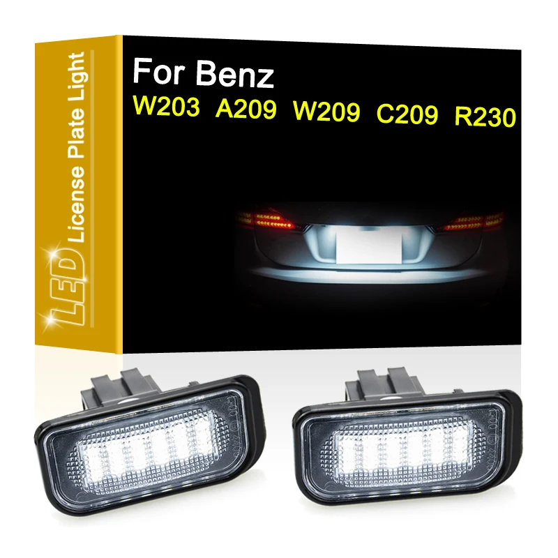 

Фотолампа 12 В для Benz C-Class W203 CLK-Class A209 W209 SL-Class R230, белый комплект для подсветки номерного знака