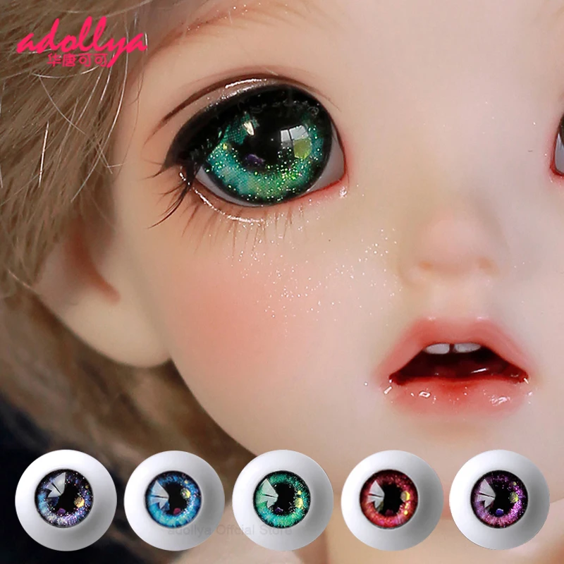 Doll Eyes Adollya Doll Accessories 3D Eyeballs 10mm 12mm 14mm 16mm 18mm for 1/12 1/8 1/6 1/4 1/3 Dolls