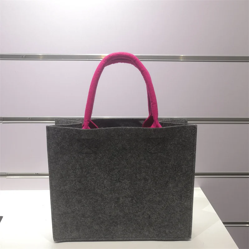 Hot Sale 100pcs Custom Made Silk Screen Printing Tote Felt Bag
