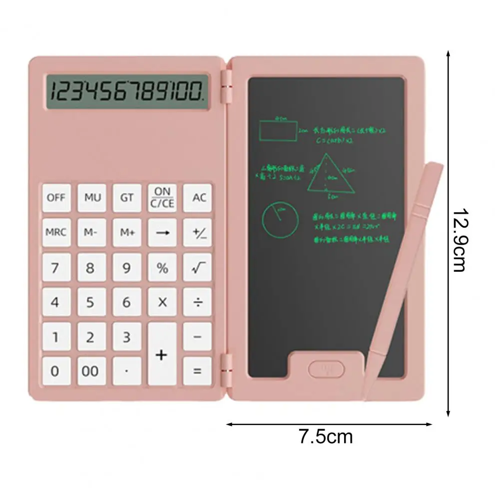 Description Picture 2 of itemCalculator Folding LCD Writing Board 12 Digits Clear Display Pocket-sized Scientific Calculator