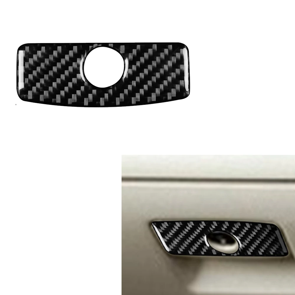 

For Subaru Impreza WRX STI XV Crosstrek 2012 2013 2014 Carbon Fiber Copilot Storage Box Handle Cover Stickers Car Accessories
