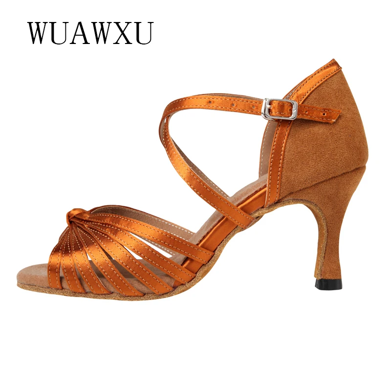 NATASHA satin Latin dance shoes beautiful dance adult high heel dance shoes women's high heel customized 10cm