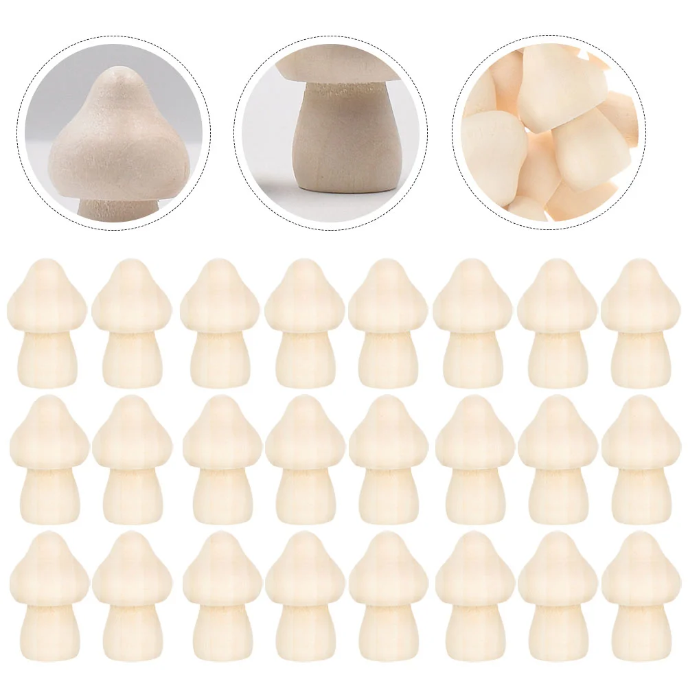 

Woody Mushroom Children Graffiti Prop DIY Modeling Models Kids Painting Wooden Decors Children’s Toys