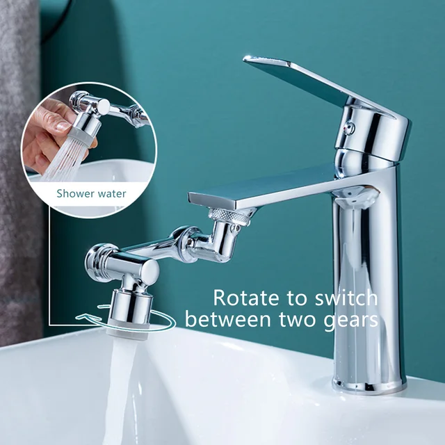 OFFOF Rallonge de robinet de salle de bain, 1080° Swivel Robotic Arm Swivel  Extension Faucet Aerator, 2 modes réglables Extension robinet pour robinets  filetés M20/M22/M24 Rallonge de robinet de cuisine : 