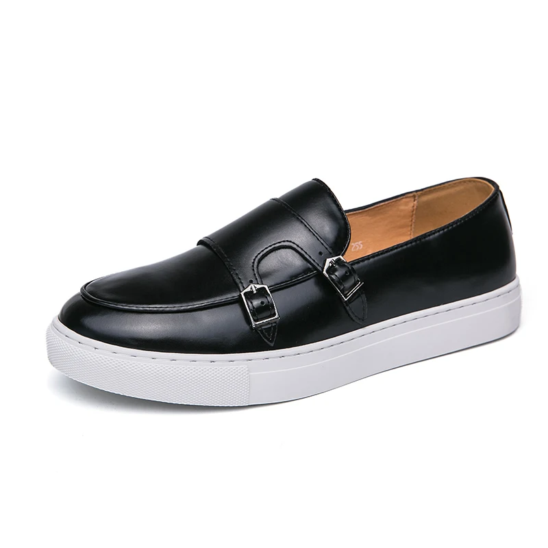 Trendy Brand Men's Genuine Leather Shoes Thick Soled Men's Casual Shoes Outdoor Driving Business Loafers