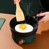 110V/220V Electric Rice Cooker Portable Split Frying Pan Electric Stew Pot Travel Hotpot Food Steamer Home Multi Cooker 1.6L 4
