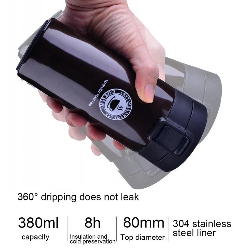 510ML Thermal Mug Double Wall 304 Stainless Steel Coffee Cup Vacuum Flask Thermos Water Bottle Tea Coffee Leak-proof Thermos Mug