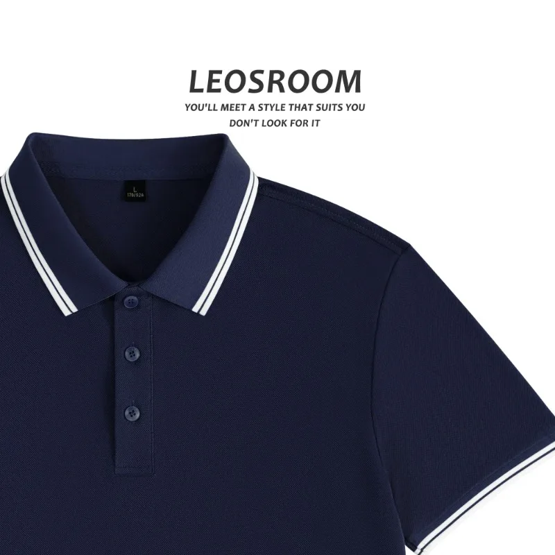 2023 Summer Men's Short Sleeve Top Outdoor Sports Golf Threaded Casual T-Shirt