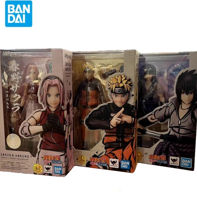 IN Stock Bandai Shfiguarts Naruto: Shippuden Naruto Sakura Sasuke Original  Genuine SHF Anime Figure Model Action