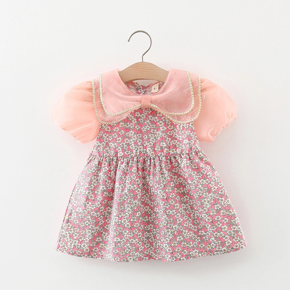 Sweet Floral Baby Girls Dress Summer Kids Dresses New Flower Princess