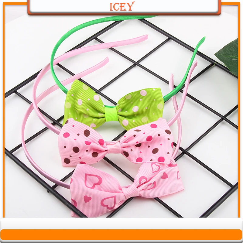 5pcs Children's hair accessories cartoon bow thin head band lovely round dot peach heart румяна revolution i heart fruity тон peach