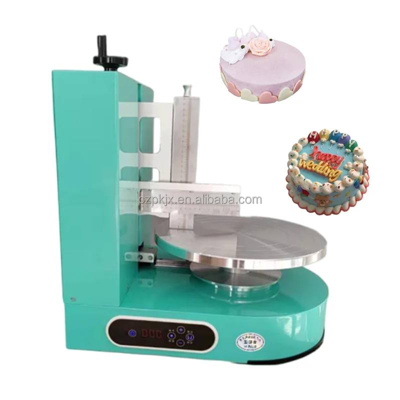 

Commercial Use 12 Inch Cake Coating Smoothing Icing Smoother Machine Cake Frosting Decorating Machine
