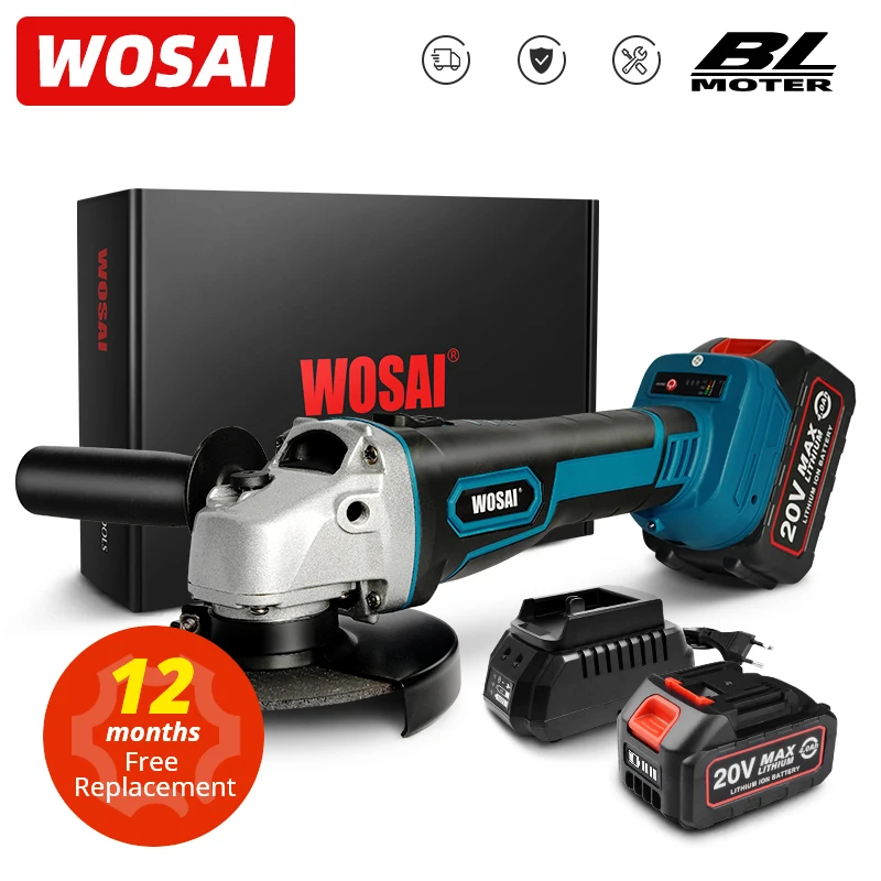 WOSAI – meuleuse d'angle électrique sans fil, série MT M14, batterie au Lithium-Ion 20V, outils électriques