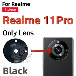 Premium Rear Camera Glass Lens with Adhesive (Realme11Pro Black)