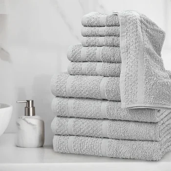 10-Piece Cotton Towel Set 1