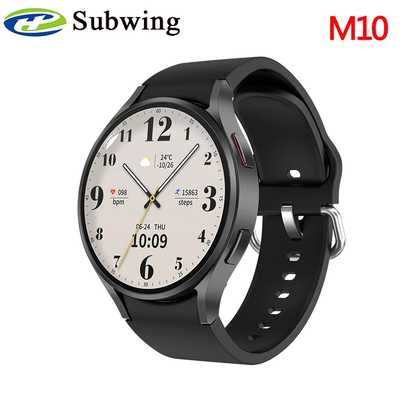 M10 Smart Watch 6 Caricabatterie Wireless 1.39 Pollici Nfc Gps Wireless Charging Tracker 360*360 Hd Screen Men Smartwatch Bluetooth Call
