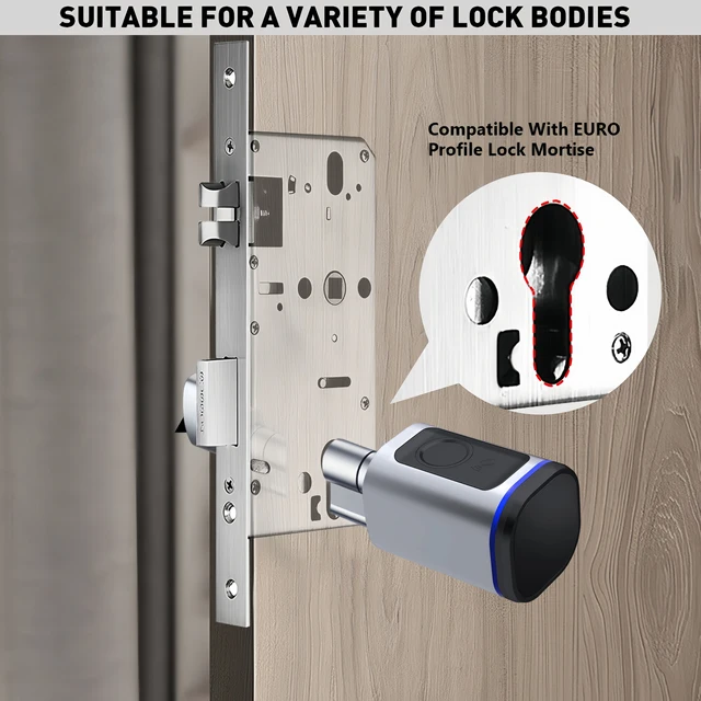 CDOK L31 Tuya Bluetooth smart lock, biometric unlocking, gateway remote unlocking can be added, black/silver 6