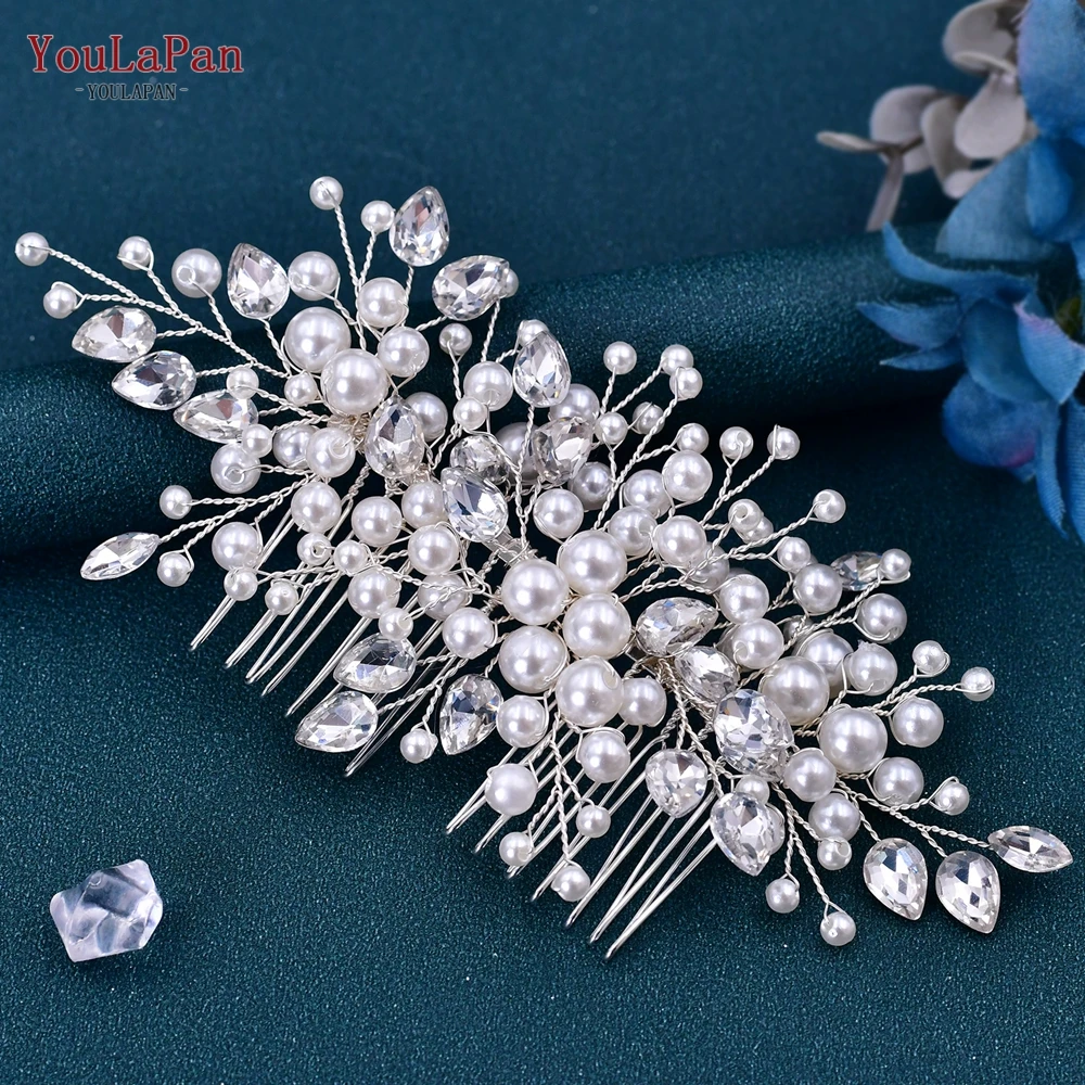 YouLaPan Many Styles Bridal Tiara Bridal Combs Wedding Hair Accessories Wedding Hair Jewelry Pearl Comb