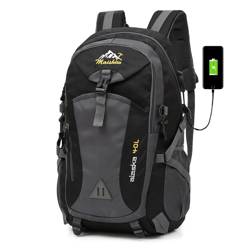 

Weysfor 40L Waterproof Men Backpack Travel Pack Sports Bag Pack Outdoor Mountaineering Hiking Climbing Camping Backpack for Male