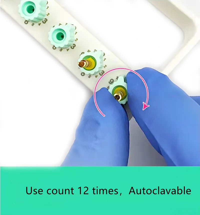 

6 Holes Dental Counting Sterilizing Rack Root Canal File Endo Files Holder Autoclavable Dental Instrument