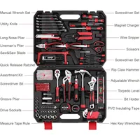 218-Piece Household Tool Kit, Auto Repair Tool Set, Tool Kits for Homeowner, Plier, Screwdriver Set, 2