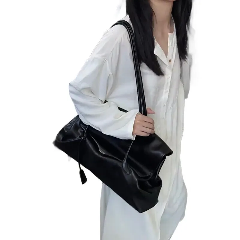 Large Capacity Commuting Tote Bag High-quality Soft Leather Handbag, Fashion Travel Crossbody Bag For Women Business Briefcase