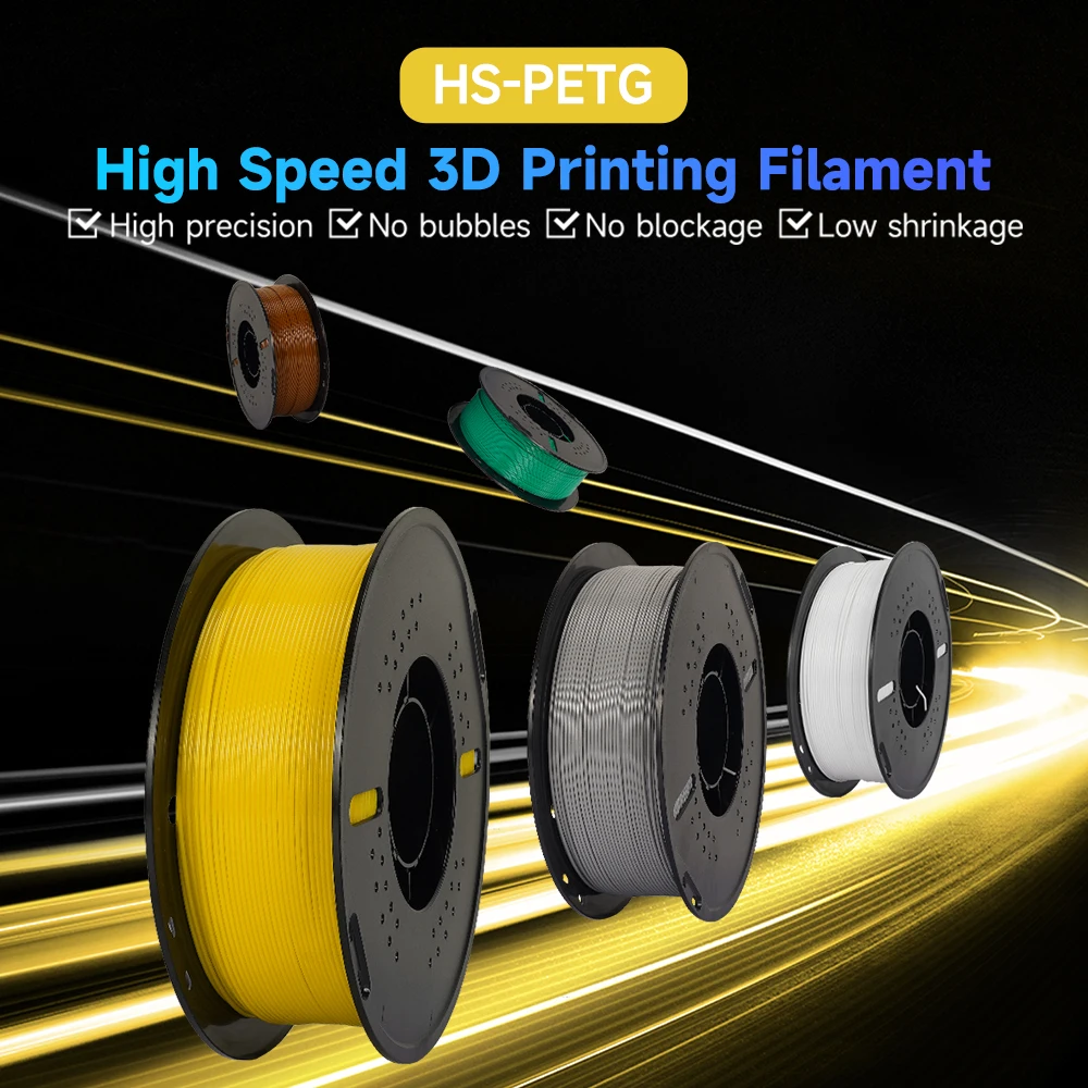 KingRoon-Filament PETG haute vitesse pour imprimante 3D, en plastique sans bulle, matériaux d'impression pour stylo 3D, 5kg 10kg, 1.75mm