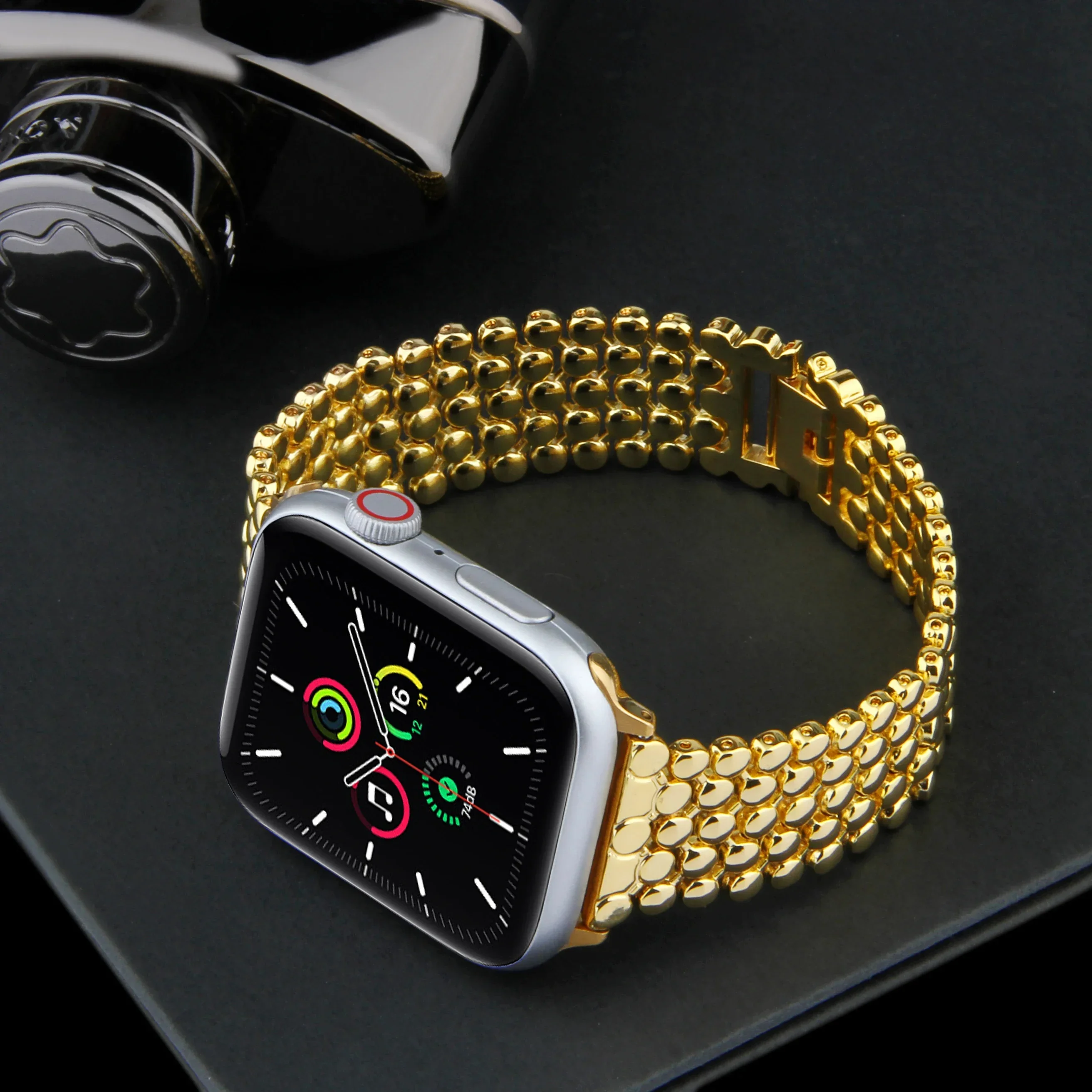 애플 워치 밴드 울트라 2 45mm 49mm 42mm 44mm 스틸 스트랩 팔찌, iWatch 시리즈 9 8 7 6 se 5 4 41mm 40mm 38mm 루프