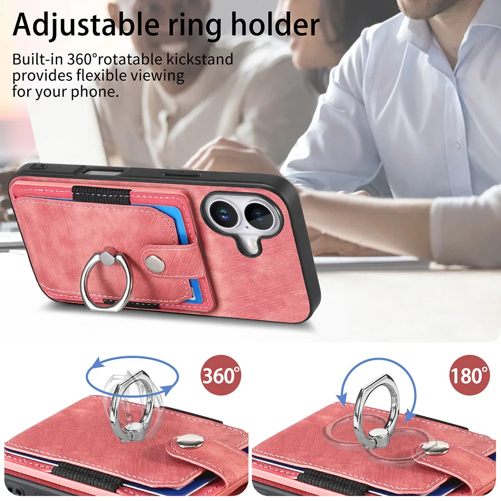 Slim Protective Ring Card Holder Phone Case Back Cover