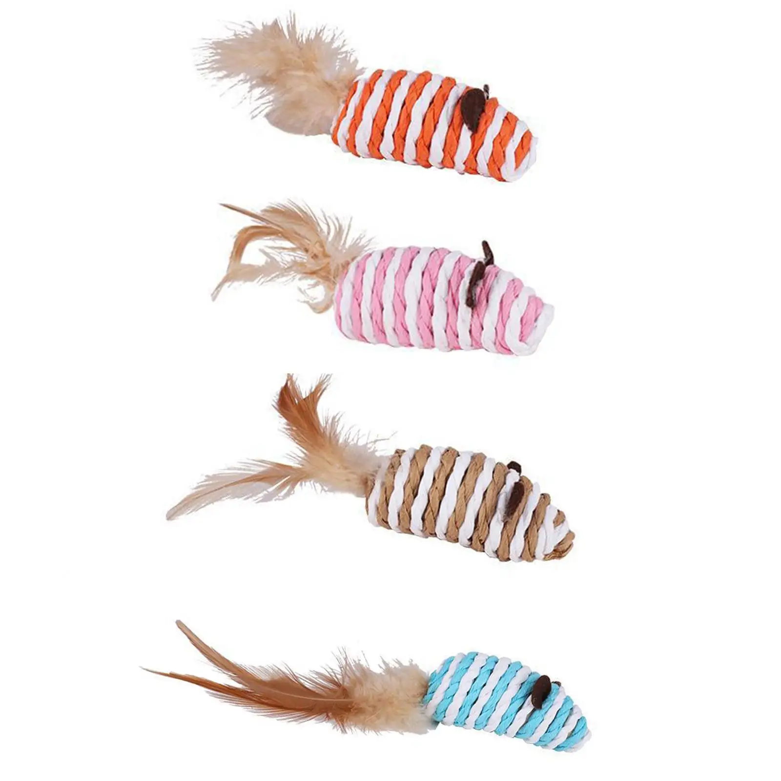 

Mouse Cat Toys, Real Little Mice Size Rattling for Interactive Game Cats Store