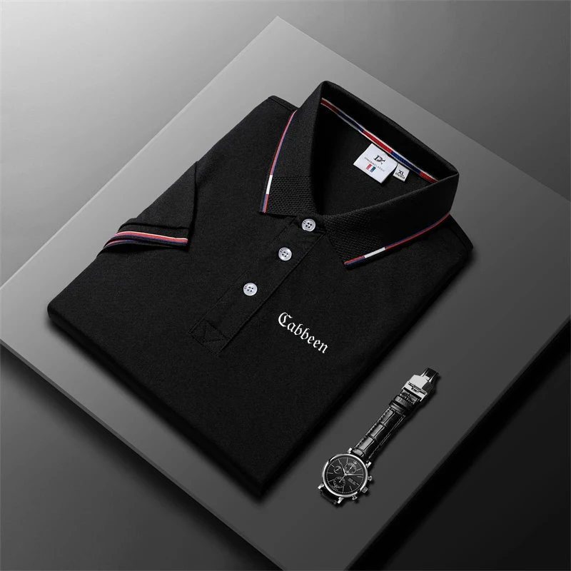 

Cabben brand men's new T-shirt classic short sleeved polo shirt summer top casual T-shirt button neck s-4XL casual polo shirt