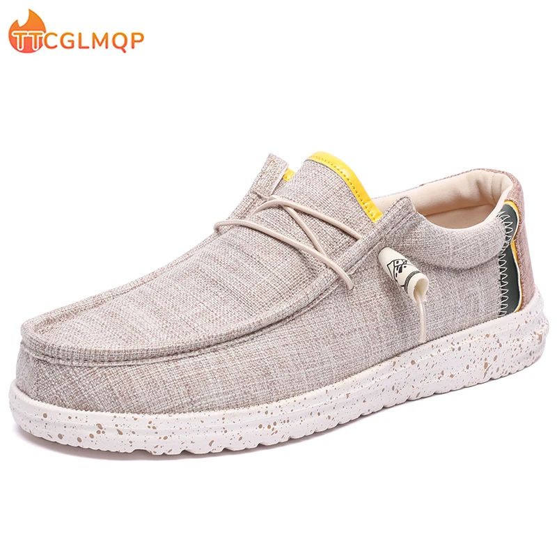 

New Summer Canvas Men Shoes High Quality Lightweight Driving Flats Breathable Non Slip Classic Men's Casual Loafers Plus Size 48
